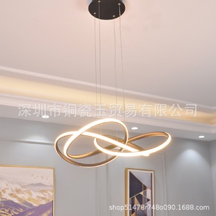 现代简约吧台饭厅灯 LED线条餐厅灯北欧轻奢网红餐桌吊灯创意个性