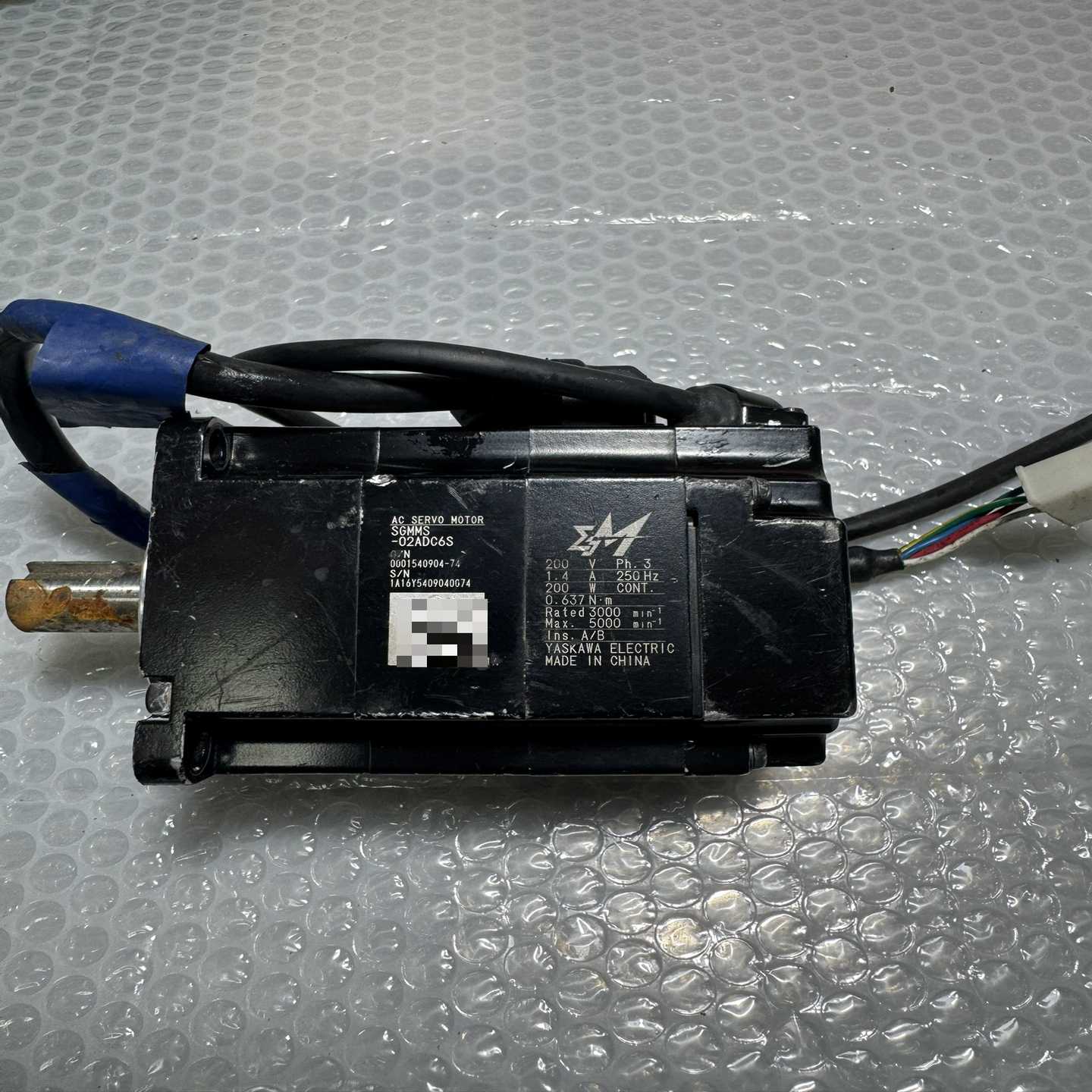 咨询-安川伺服电机SGMMS-02ADC6S，200W，220V，