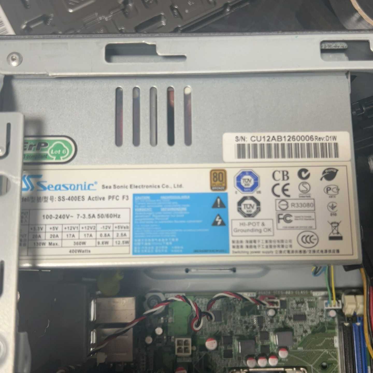 海韵工业工控机设备400w电源。双8PSS-400ES【博航商行】