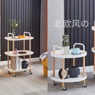 可移动婴儿小推车收纳架可放婴儿用品多层大量用品置 客厅北欧风格
