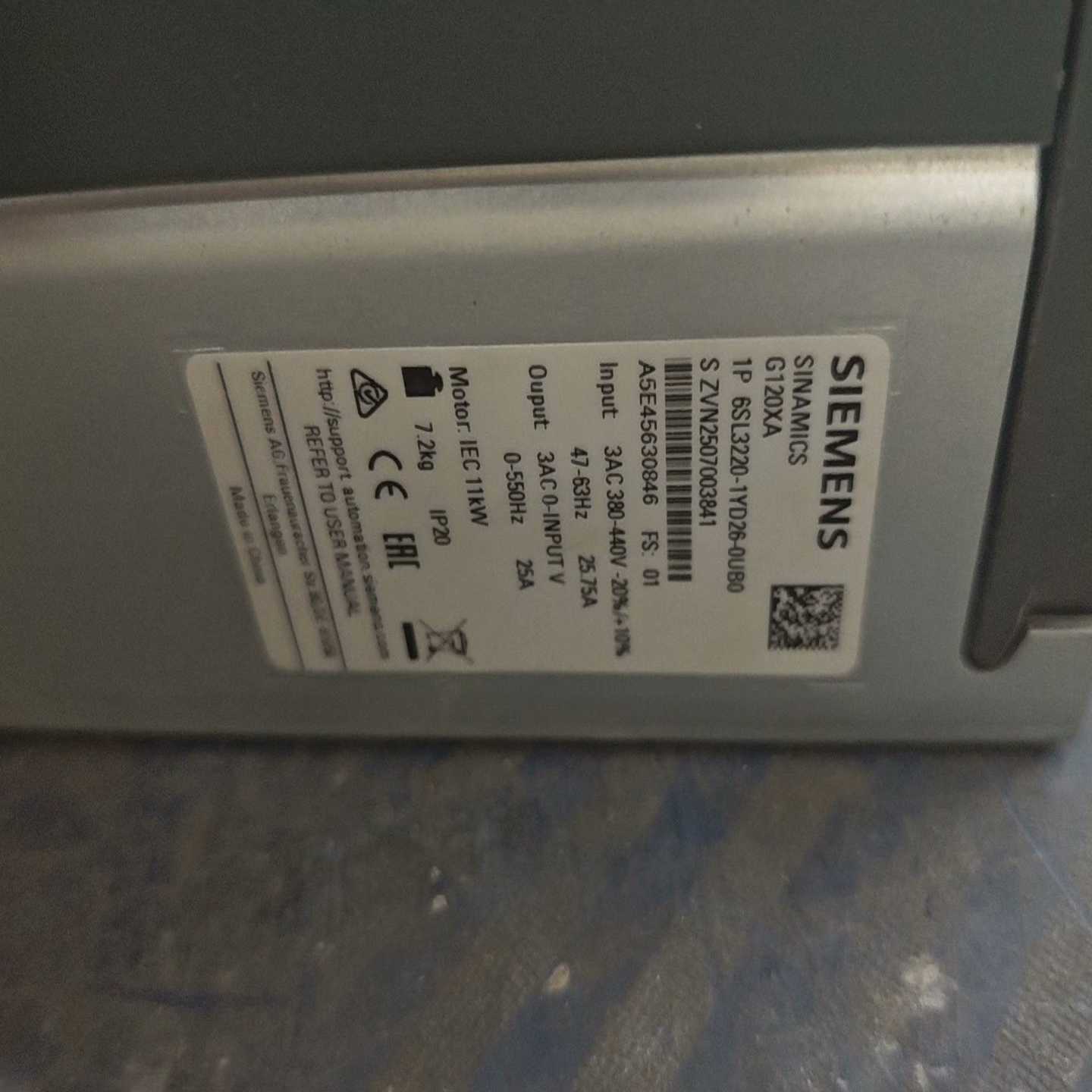 G120XA变频器，6SL3220-1YD26-0UB(胖胖商铺）