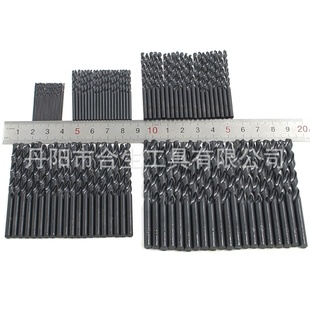 开孔器 100pc黑色麻花钻组套1mm2mm3mm4mm5mm氮化高速钢钻头套装