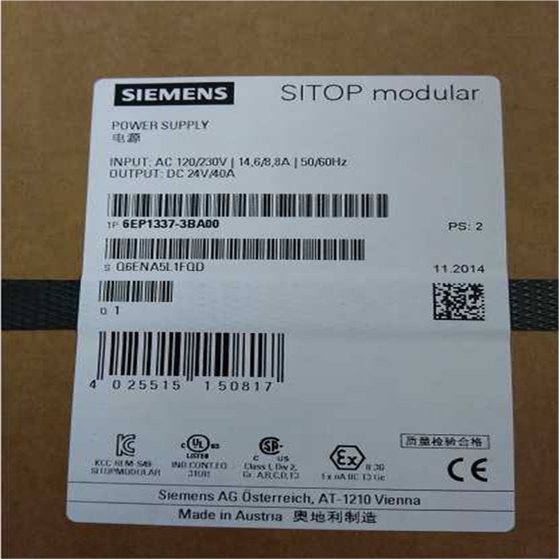 SITOP开关电源6EP1437-3BA00 6EP1337-3BA00 3BAOO DC24V/40A