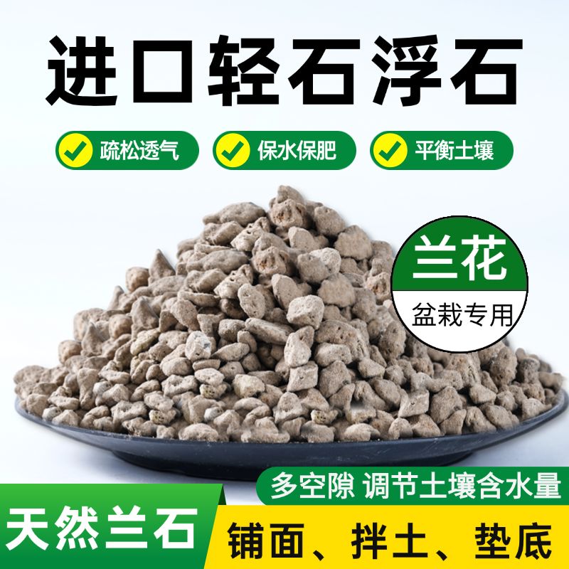 天然轻石浮石颗粒兰花专用铺面拌土垫底多肉介质土钵底石水族