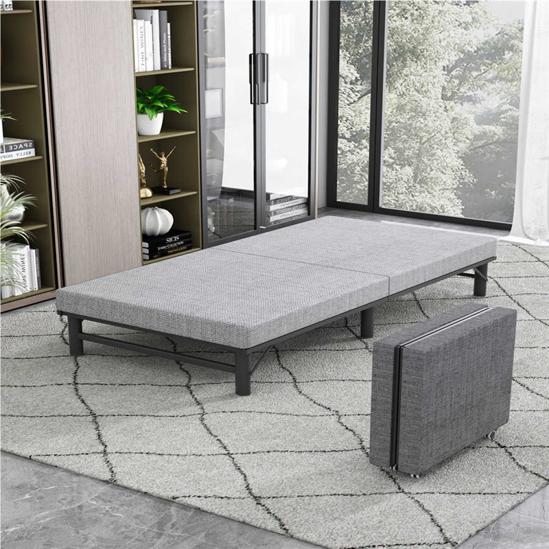 日式专利亚麻家用折叠床办公午休床成人单人床小户型拼床酒店