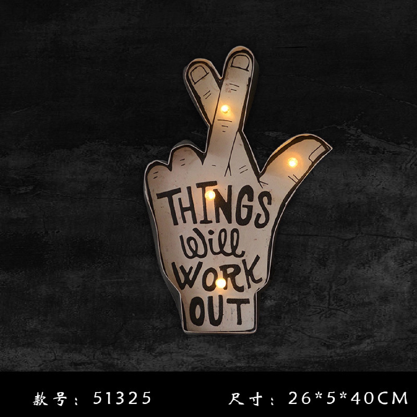 复古工业风酒吧咖啡馆LED灯铁艺墙上壁饰挂美式立体发光装饰摆件