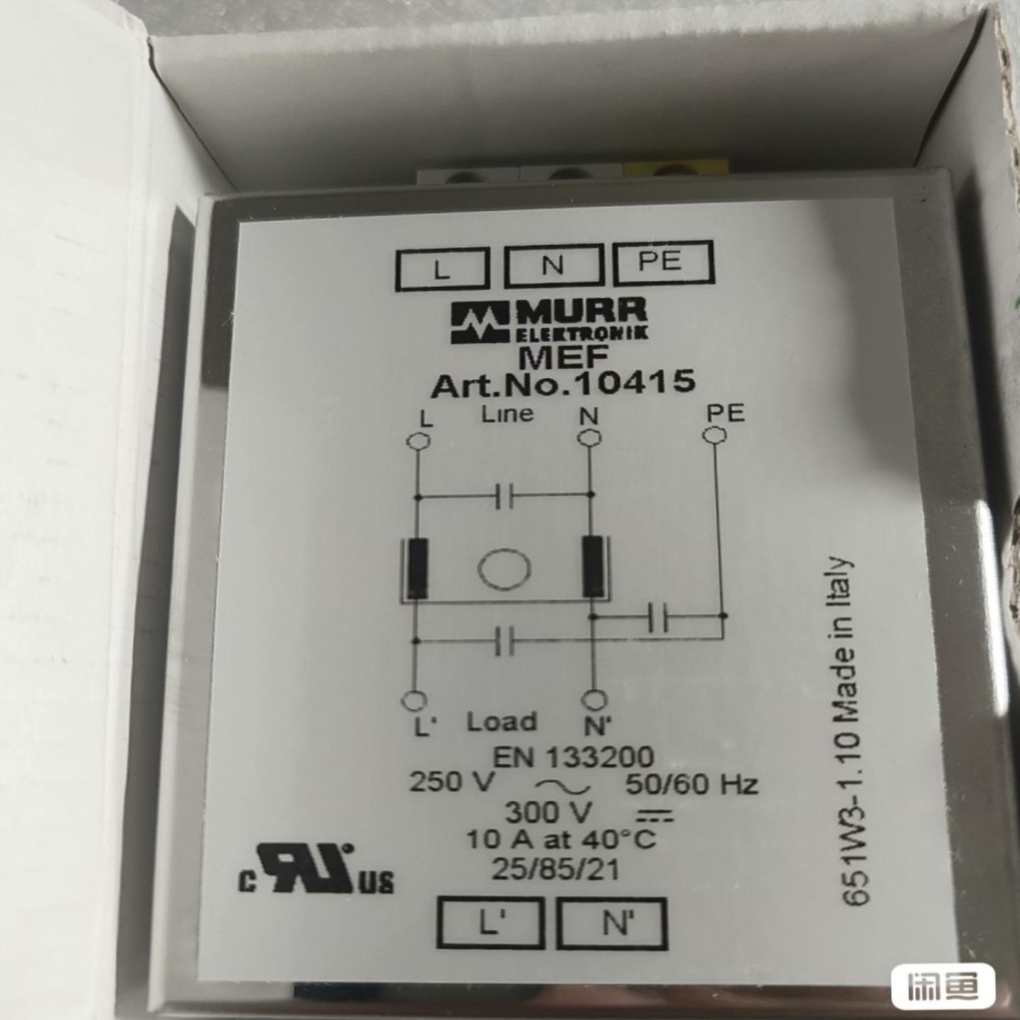 询价~德国穆尔滤波器MURR10415/651W3-1.10，