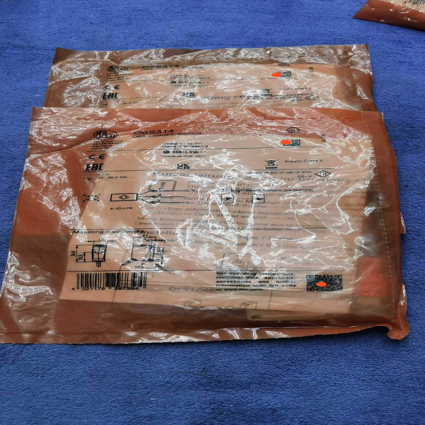 议价易福门O6S314光电传感器，项目剩余货品，实图照片，包好包