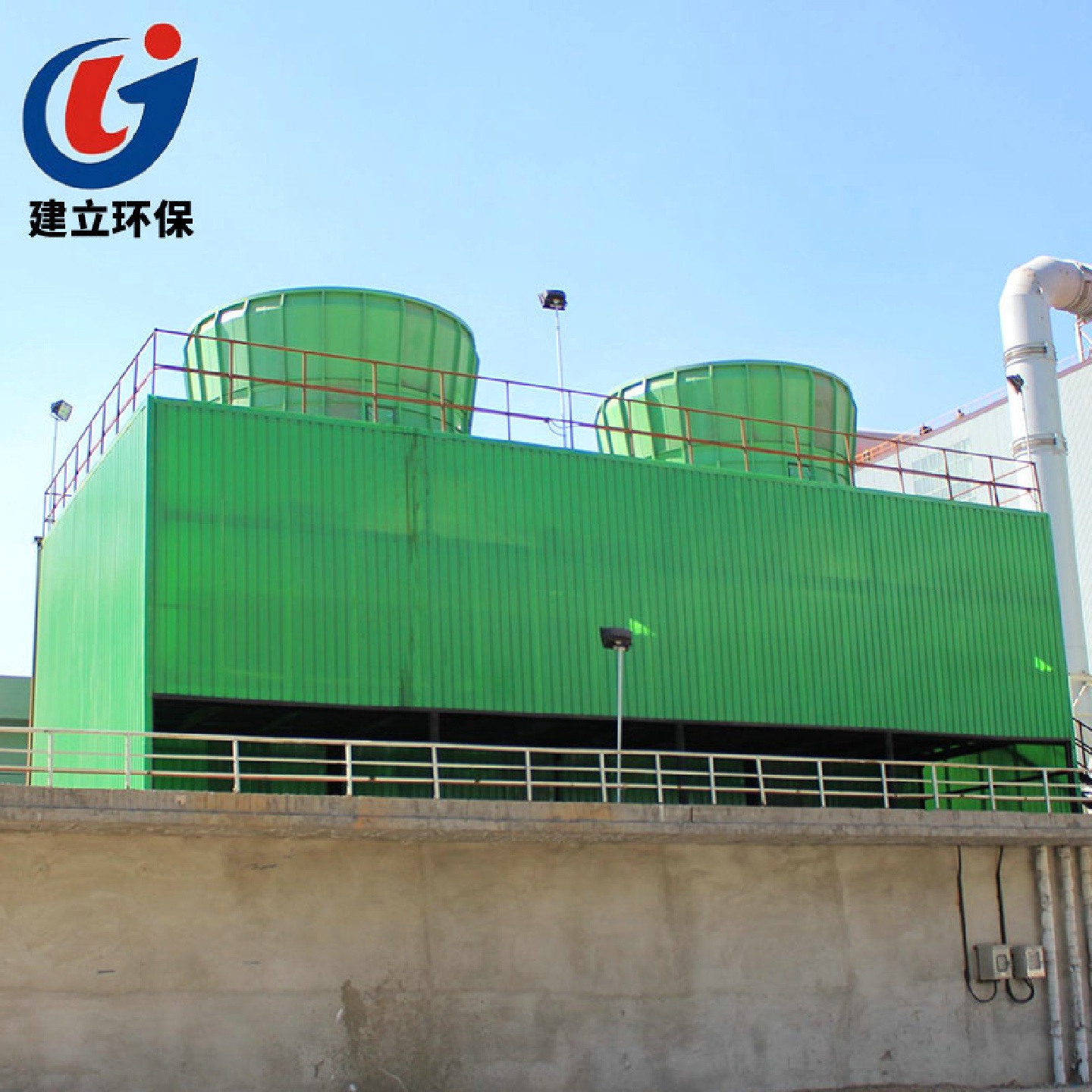 方形玻璃钢冷却塔玻璃钢凉水塔100T工业用节能封闭式冷却塔
