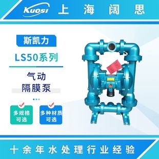 活塞隔膜泵耐磨水泵 Skylink斯凯力气动隔膜泵LS50系列金属往复式