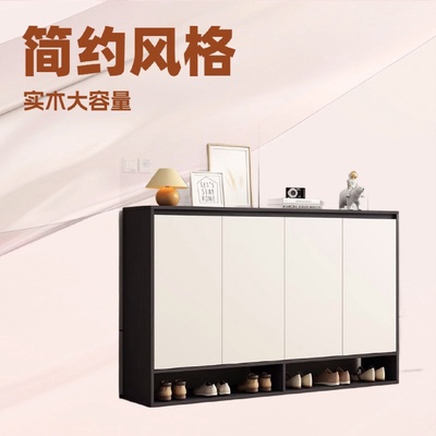 实木鞋柜2025新款爆款家用门口大容量鞋柜入户门近门超薄窄鞋柜子