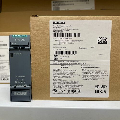 3RQ2000-1BW00  耦合继电器 工业外壳中 2 个~询价
