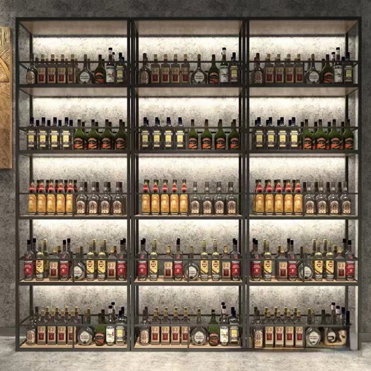 厂家定制不锈钢酒柜展示架恒温酒柜冷藏一体酒庄储藏烟酒展示柜