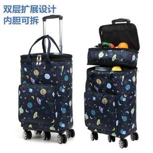 家用便携轻便折叠购物车购物包万向轮买菜小拉车小推车旅行拉杆包