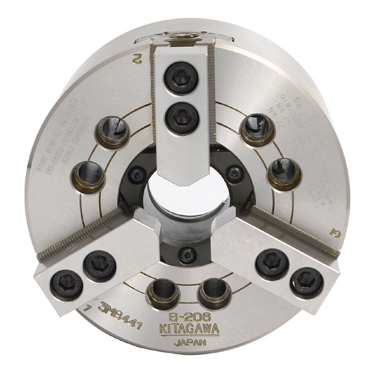 日本北川KITAGAWA三爪中空液压卡盘B-206合金钢车床中空卡盘