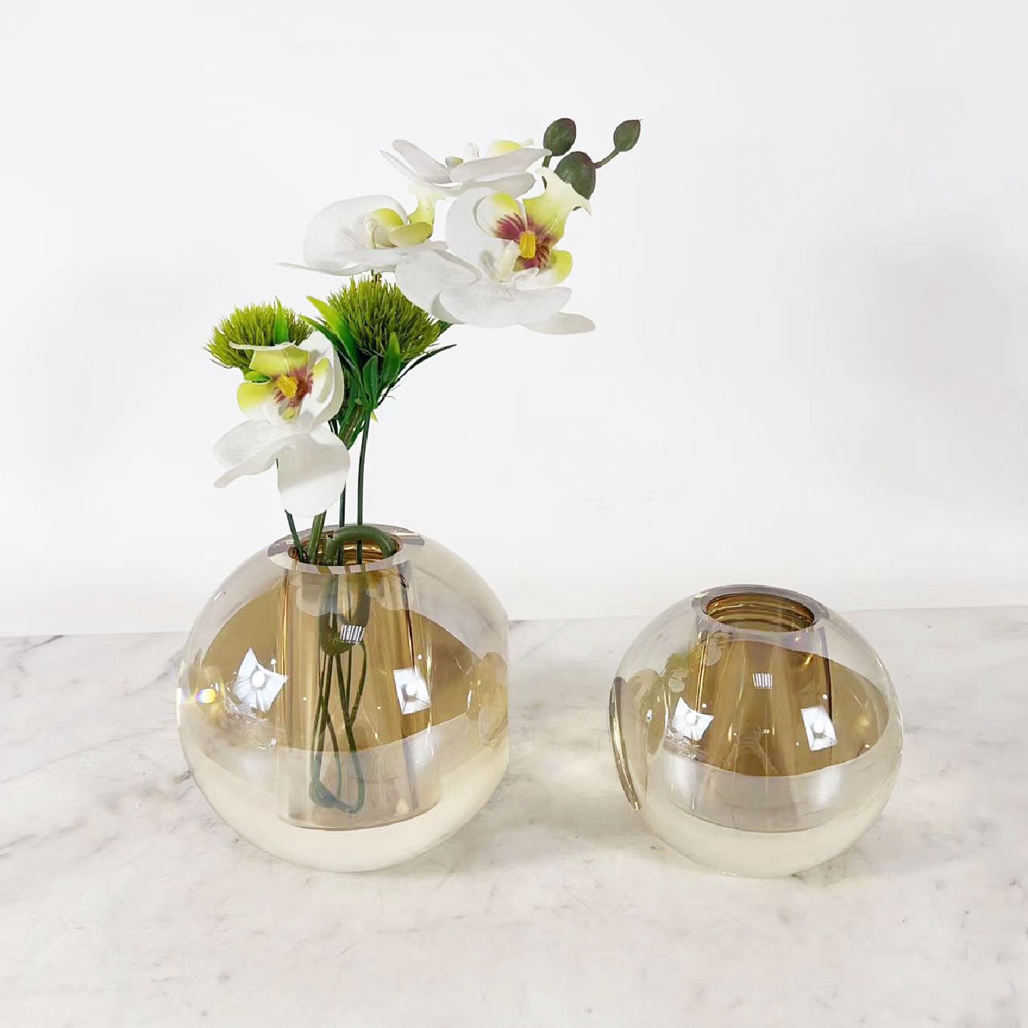 轻奢烟灰色花瓶样板间客厅桌面花插摆件玄关花器家居现代软装饰品