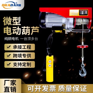 微型电动葫芦家用吊机小型提升机钢丝绳电动葫芦绞盘升降机起重机