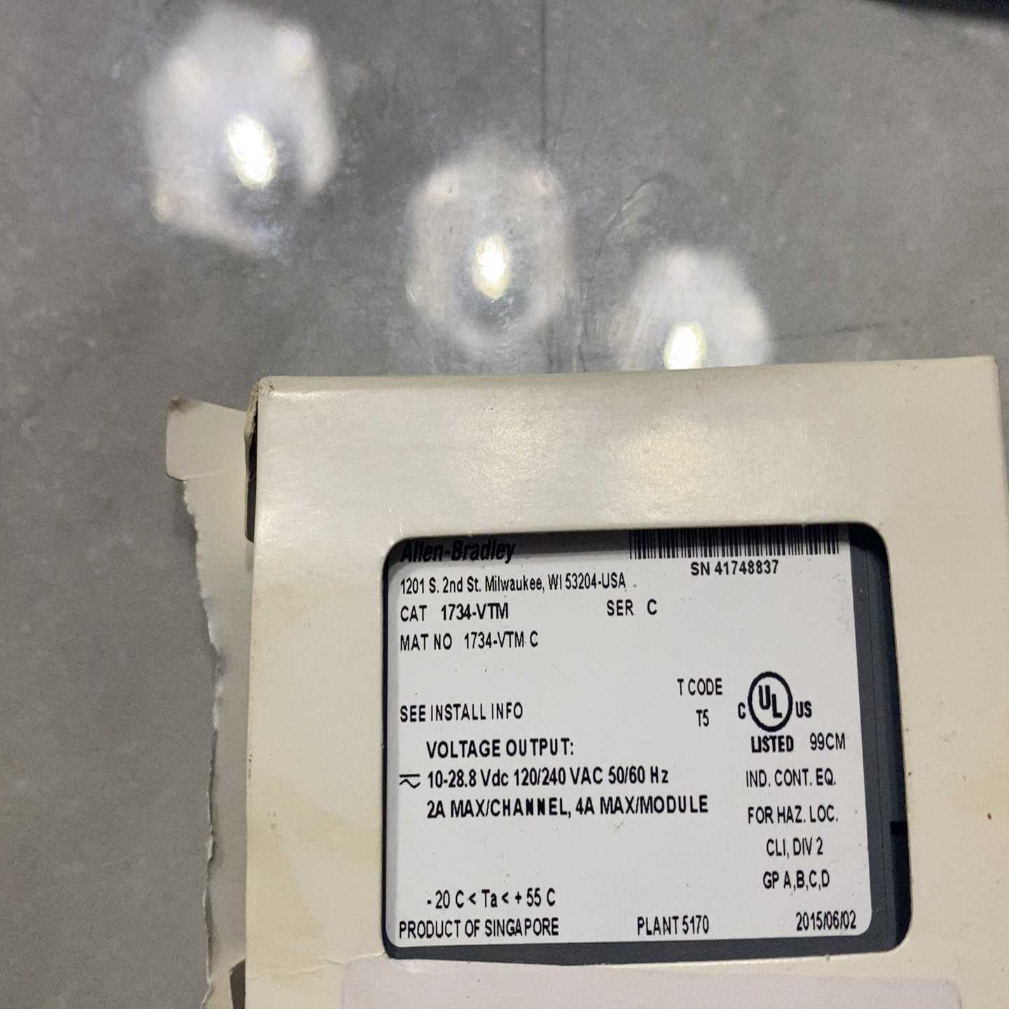 【议价】1734-VTMAB端子模块适用