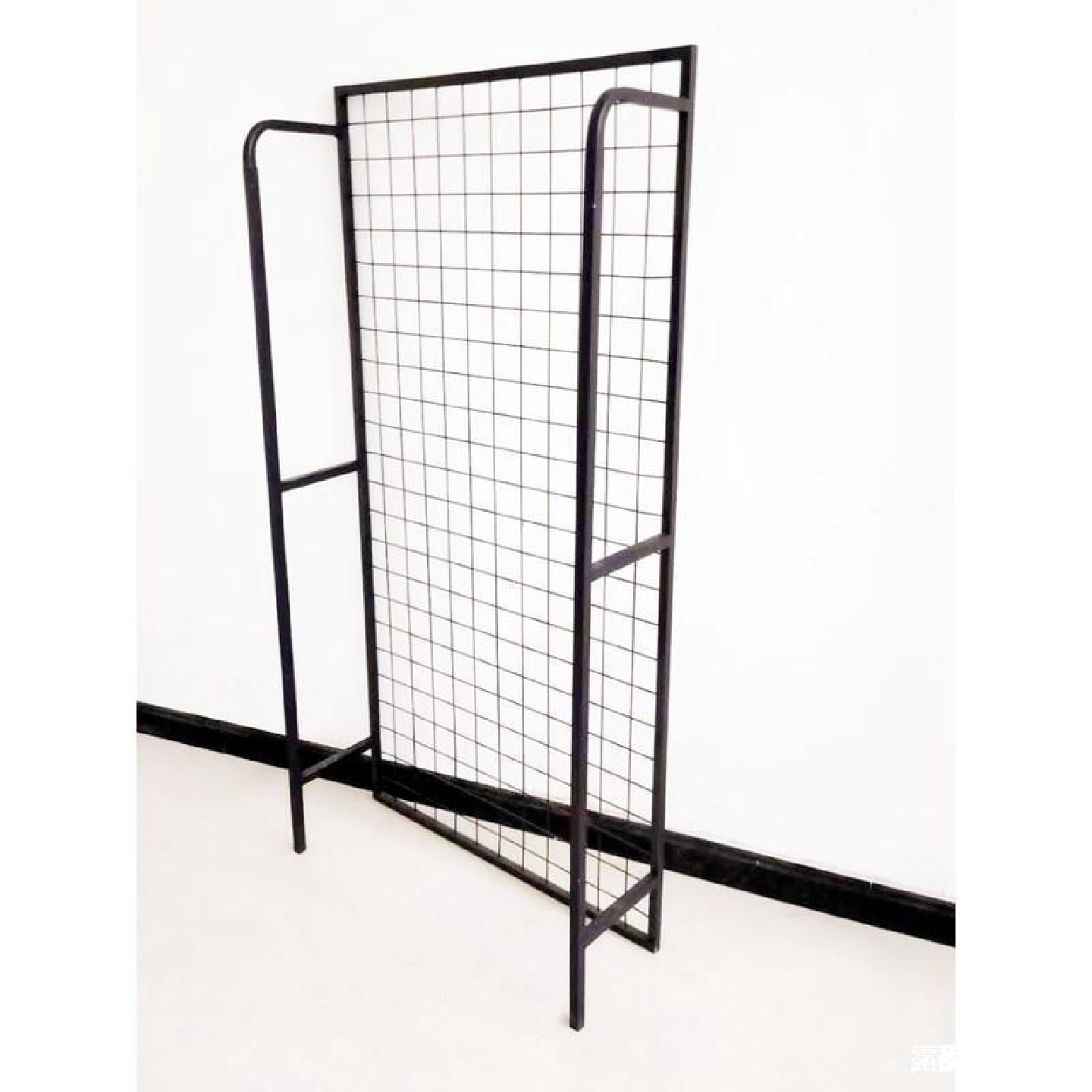幼儿园网架铁丝移动推拉展示架网格架落地立式超市货架双面龙门