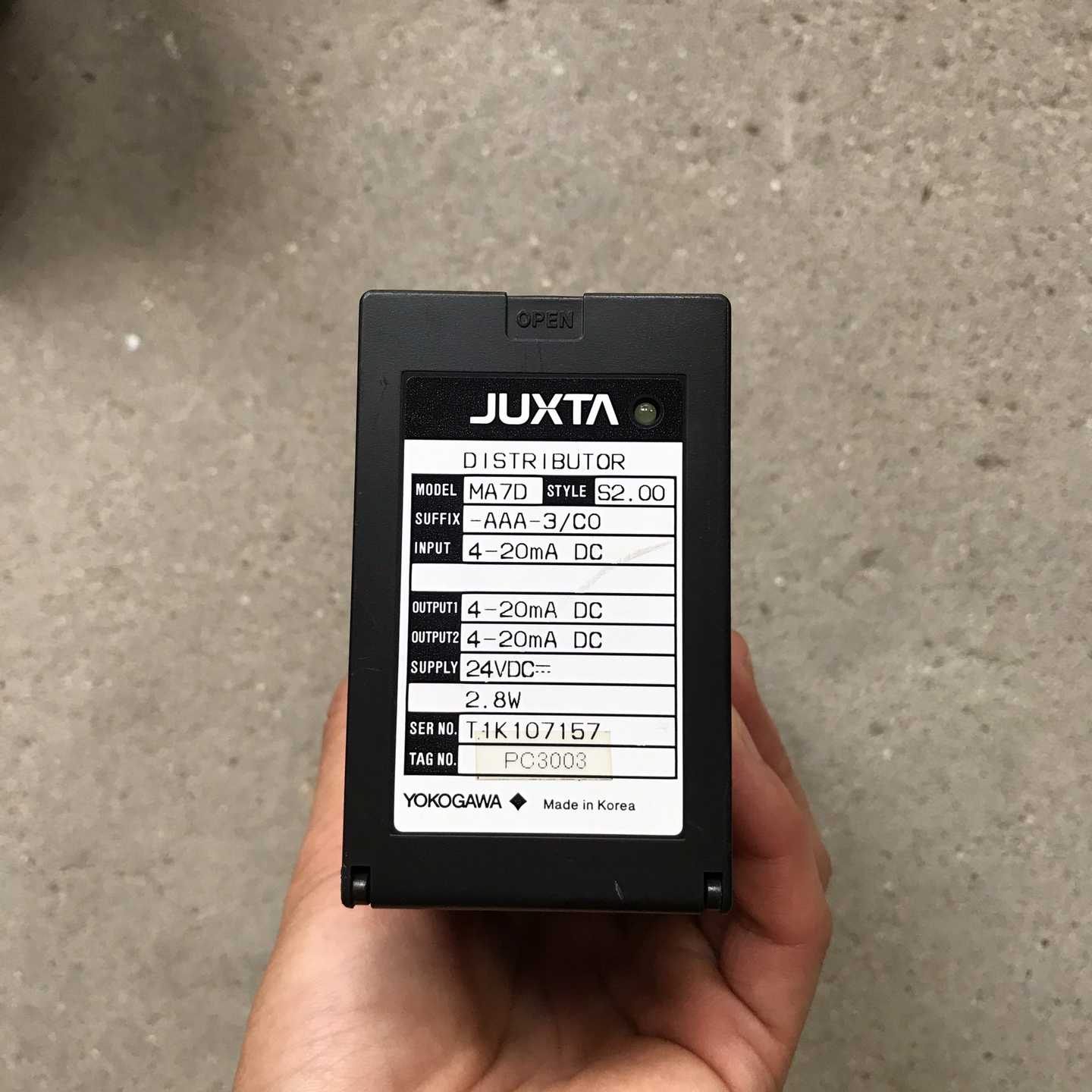 询价MA7DMA7D-AAA-3/C0JUXTA横河