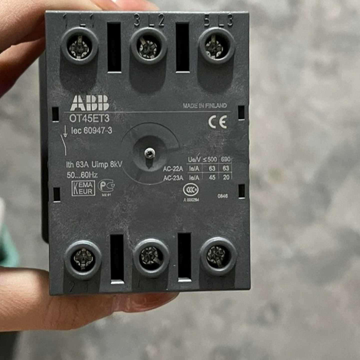 ABB隔离开关OT45ET3~询价