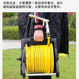 批发高压洗车水枪家用水管软管增压喷头冲洗浇花收纳架自来水接头