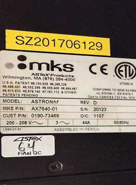 mks RPS AX7640，0190-73469~询价