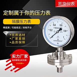 ML螺纹连接耐腐蚀钽膜片316L化工 不锈钢耐震隔膜压力表YTP100BF