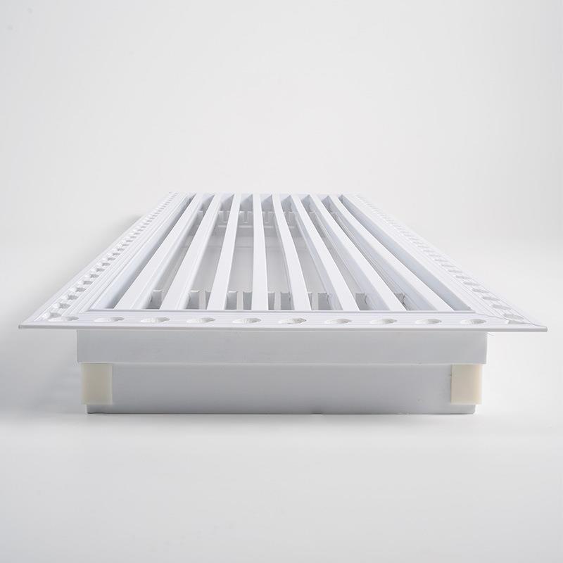 石膏板塑钢预埋线条格栅中央空调出风口极简窄边腻子预埋式风口