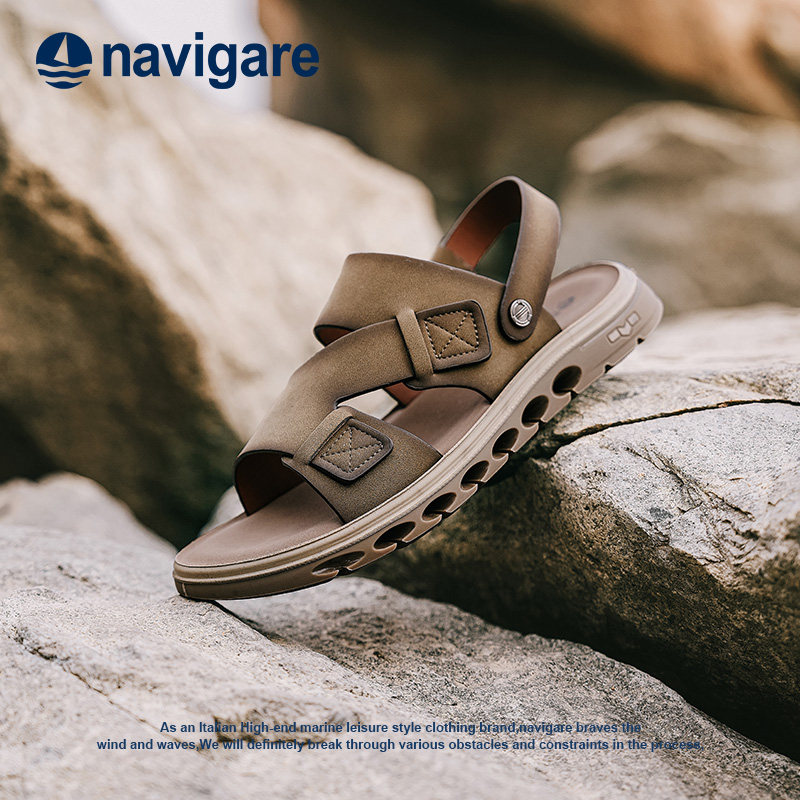 Navigare/纳维凯尔小帆船2025新款夏季男士凉鞋休闲透气沙滩鞋