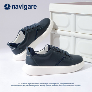 Navigare/纳维凯尔意大利小帆船2025新款秋冬时尚休闲经典板鞋男