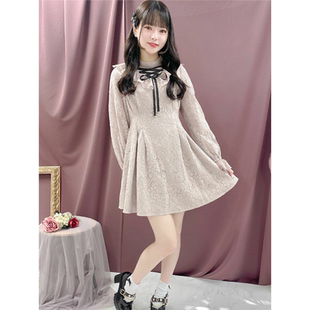 蕾丝面料丝带穿搭博主同款同版气质甜美高雅连衣裙