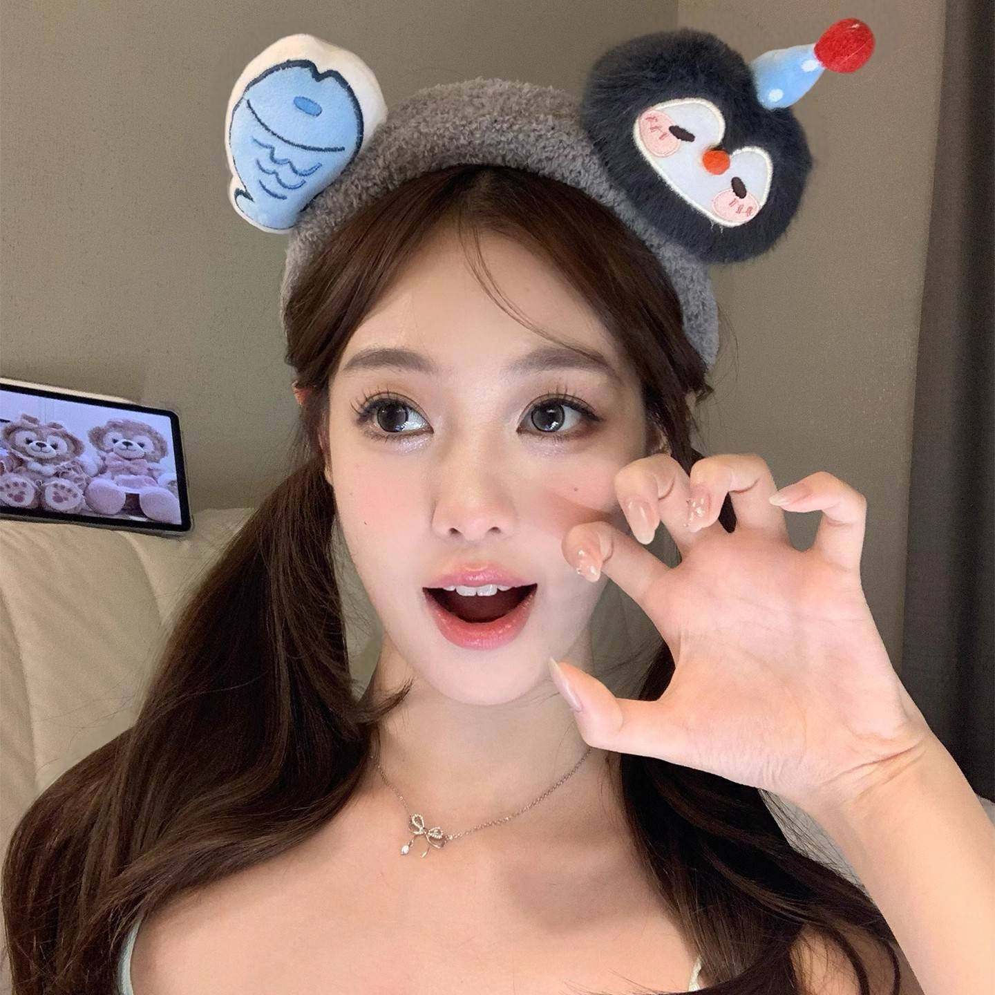 创意企鹅小鱼发箍可爱萌趣发饰卡通头饰少女拍照洗脸发卡搞怪头箍,饰品/流行首饰/时尚饰品新,发饰,淘宝优惠券,粉丝福利购,淘宝优惠卷