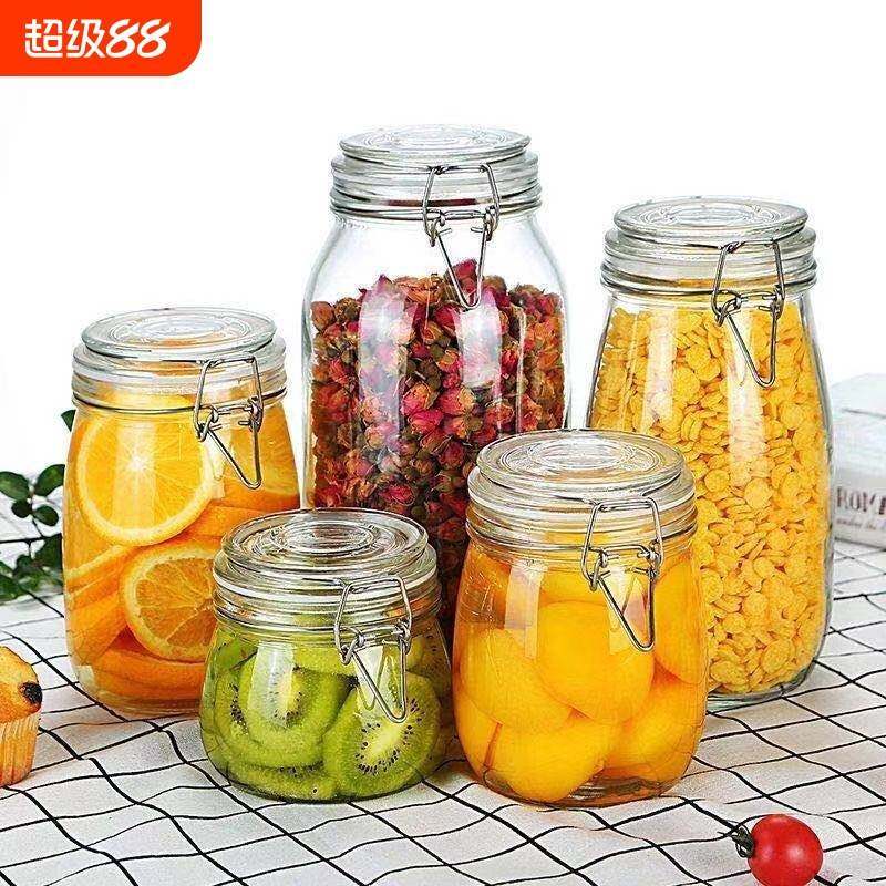 密封罐食品级玻璃瓶子蜂蜜瓶咸菜罐泡酒泡菜坛子带盖家用储物罐子,包装,饮料瓶,淘宝优惠券,粉丝福利购,淘宝优惠卷