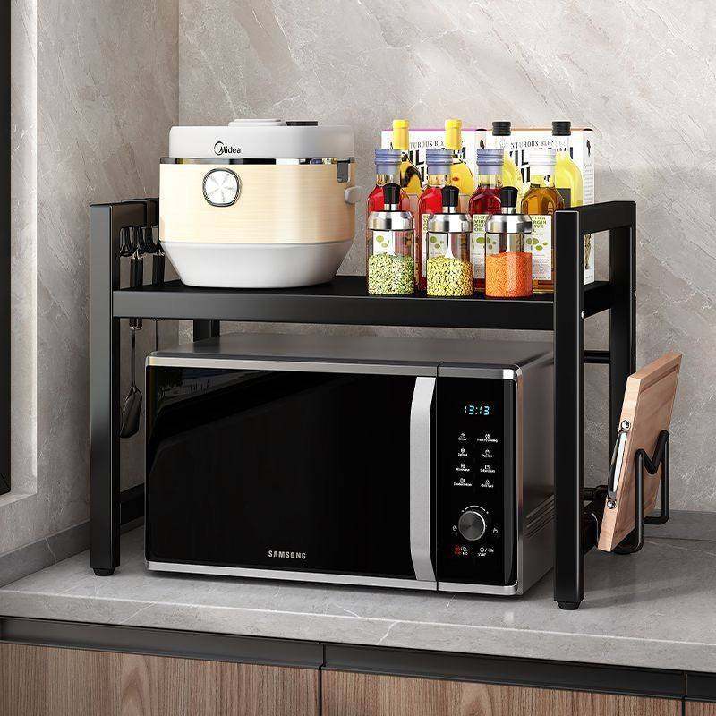 加厚台面厨房微波炉置物架伸缩桌面多层电饭煲烤箱家用收纳神器,厨房/烹饪用具,微波炉置物架,淘宝优惠券,粉丝福利购,淘宝优惠卷