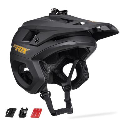 BATFOX跨境新品山地车自行车竞赛一体成型头盔护耳滑板越野头盔