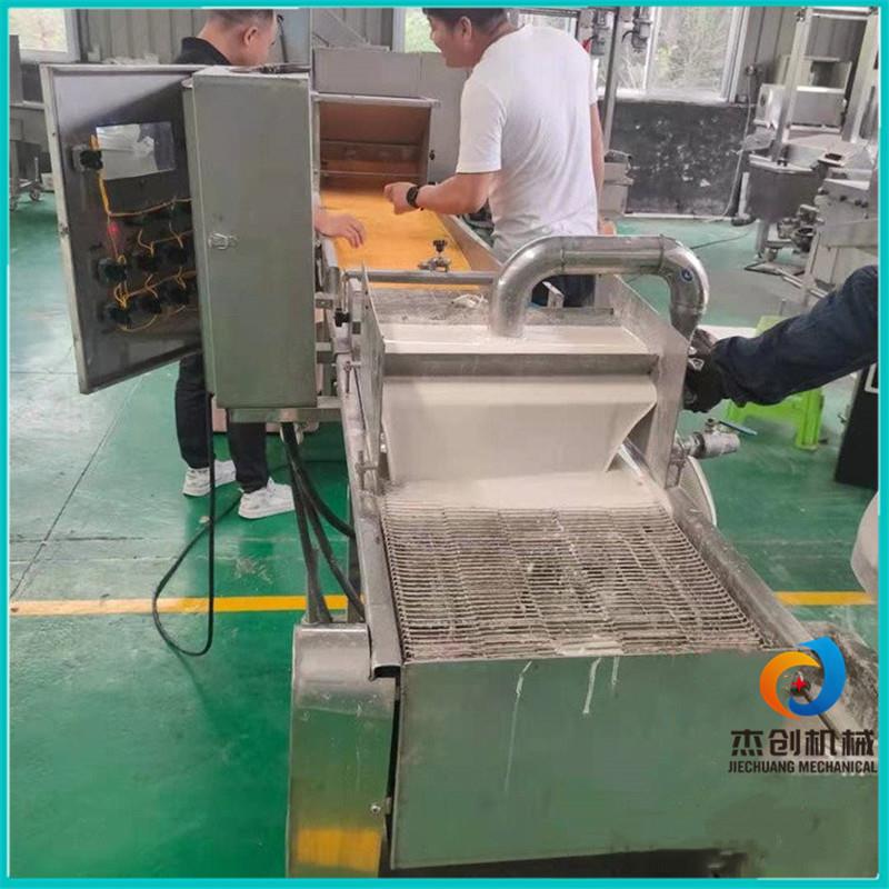 穿签年糕串上糠机 400型年糕串上浆机 自动上面包糠设备生产厂家