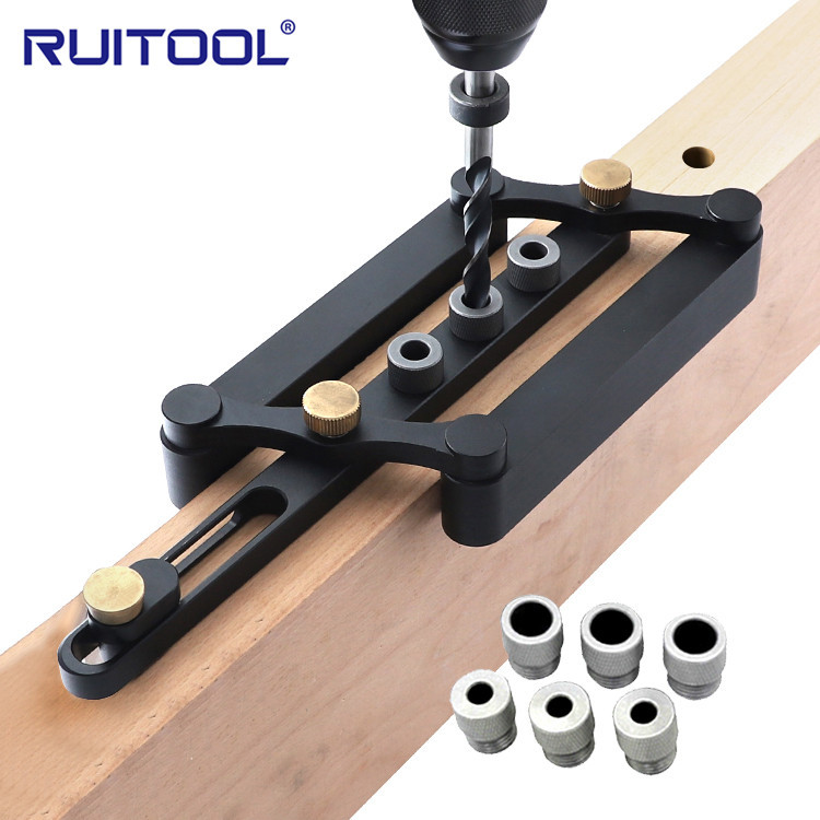 木工打孔定位器 6 8 10mm圆木榫打孔器 家具拼接打孔 DIY开孔工具