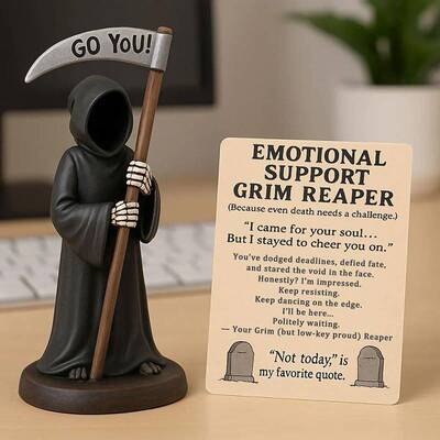 Emotional Support Grim Reaper情感支持死神雕像 树脂雕像家居摆