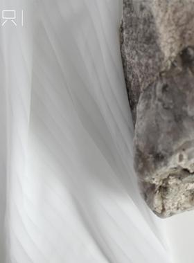 梦幻日式百褶竖条纹纱竖百叶纱帘ins网红白色百搭定制高端窗纱