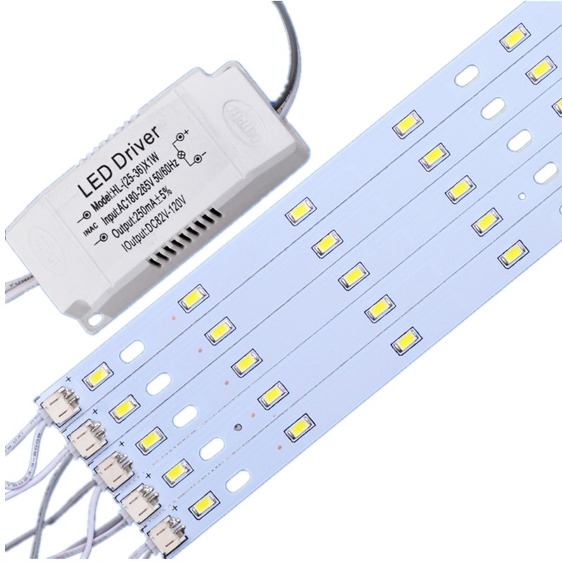 led吸顶灯改造灯条led灯板长条灯管灯泡灯带220V高亮5730贴片光源