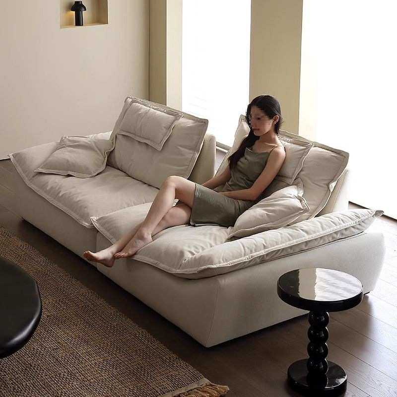 帆船沙发超宽坐深佛山埃神狗窝懒人猫抓布直排可调节靠背云朵沙发