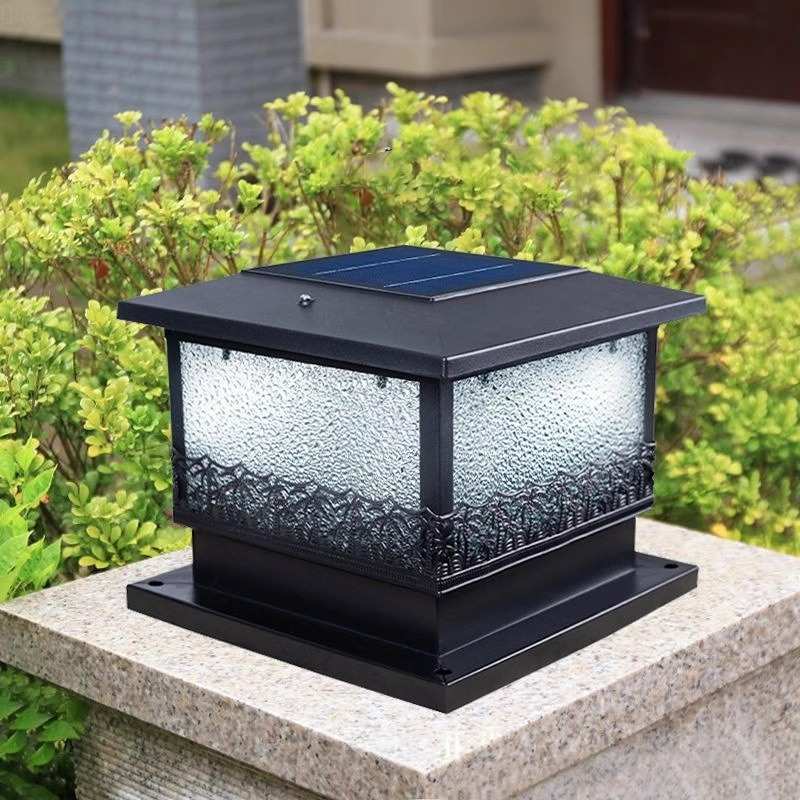 太阳能户外柱头灯LED室外防水墙头灯花园别墅围墙灯大门口柱子灯