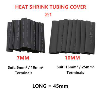 跨境220pcs窥口铜管端子SC接线端子100PCS+120PCS铜鼻子热缩管