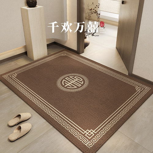新中式入户门地垫2025新款地毯免洗进门脚垫家用入门耐脏防滑垫