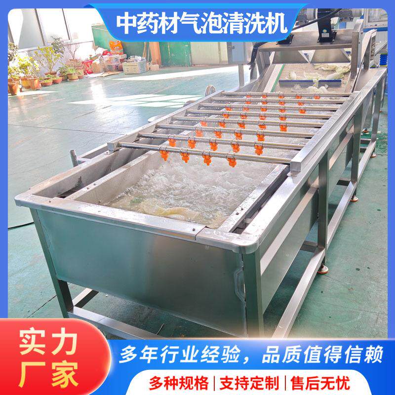 定制中药材清洗机麦冬洗药机中草药气泡清洗机鱼腥草气泡洗菜机