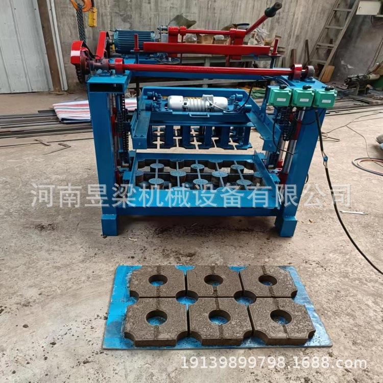 小型水泥免烧空心制砖机半自动彩砖打砖机出口可更换模具一机多用