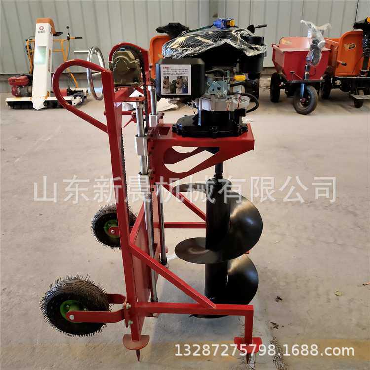 拖拉机悬挂式挖坑机 后输出地钻机四冲程8马力挖坑机