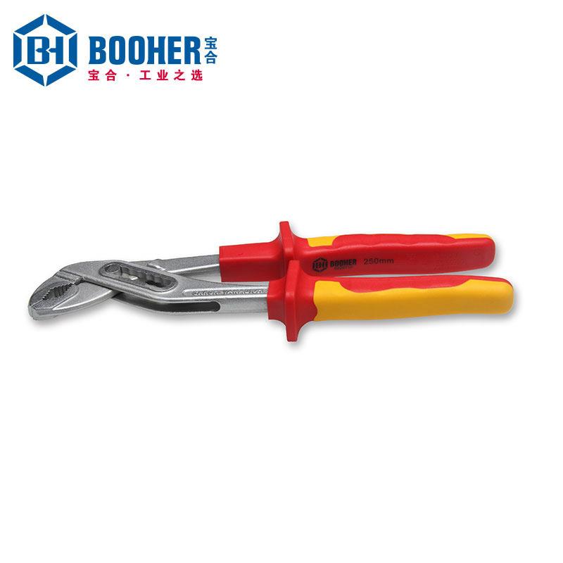 Booher宝合工具双色VDE绝缘水泵钳BH0220710/0220712