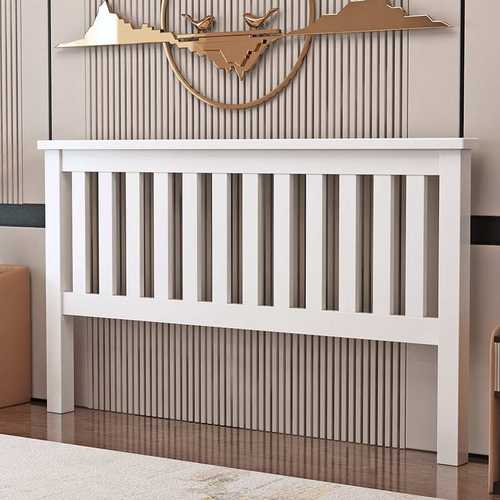 6R定 做实木床头板1.5米白色简约靠背板新中式1.8榻榻米双人床头